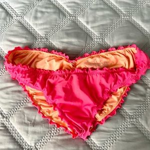 Victorias Secret Ruffle Cheeky Bikini Bottoms